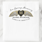 Aangepast Memorial Monogram Ovale Sticker (Tas)