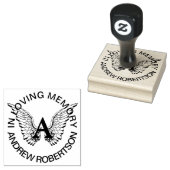 Aangepast Memorial Monogram Rubberstempel (Gestempeld)