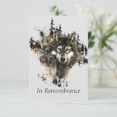 Aangepast Memorial Wolf Animal Waterverf Mountain Kaart (Staand voorkant)