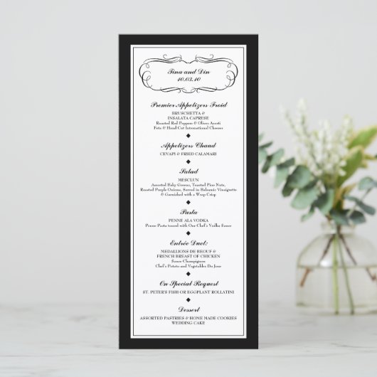Aangepast menu (Staand voorkant)