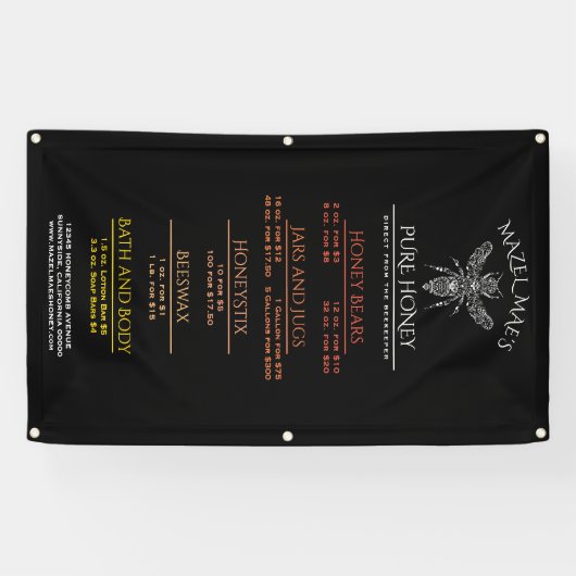 Aangepast menu Aangepaste naald Spandoek (Horizontaal)