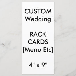 Aangepast menu en programmakaarten 9-inch x4-inch 