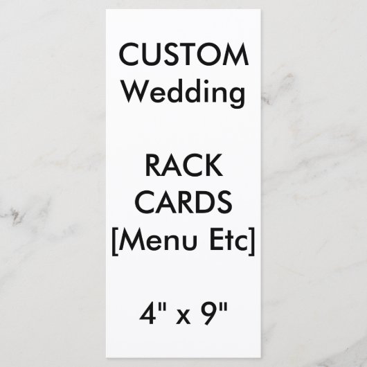 Aangepast menu en programmakaarten 9-inch x4-inch (Voorkant)
