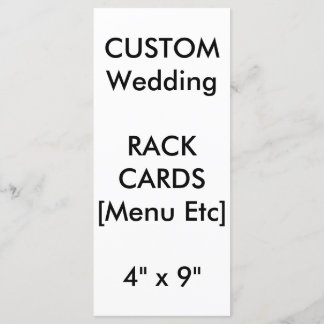 Aangepast menu en programmakaarten 9 x 4 inch vert