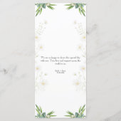 Aangepast menu eucalyptus daisy thema Flat Menu (Achterkant)