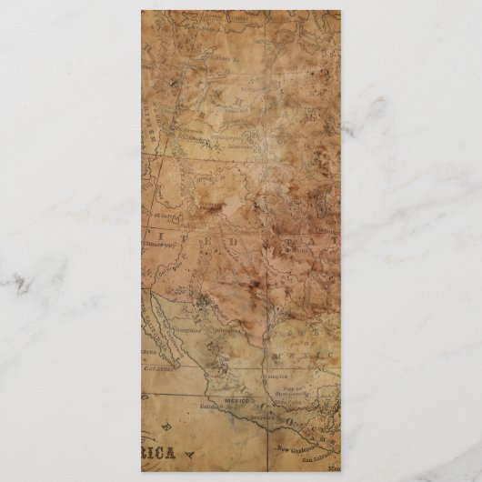 Aangepast menu kaartbestemming bruiloft (Achterkant)