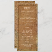 Aangepast menu kaartbestemming bruiloft (Voorkant / Achterkant)