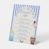 Aangepast menu met vuile frisdrank | Afdrukbare So Reclamebord Met Voetstuk (Voorkant)