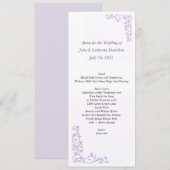 Aangepast menu Skinny Weddenstabel (Voorkant / Achterkant)