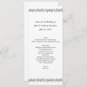 Aangepast menu Skinny Weduwtabel (Voorkant / Achterkant)