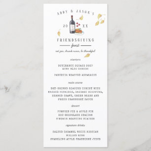 Aangepast menu Thanksgiving feast