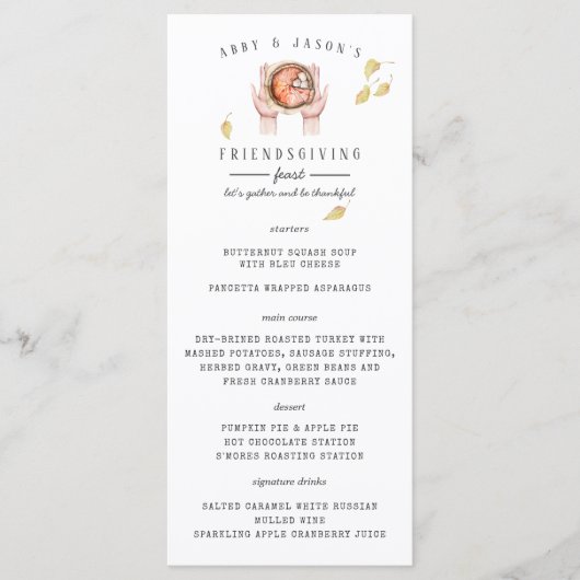 Aangepast menu Thanksgiving feast (Voorkant)