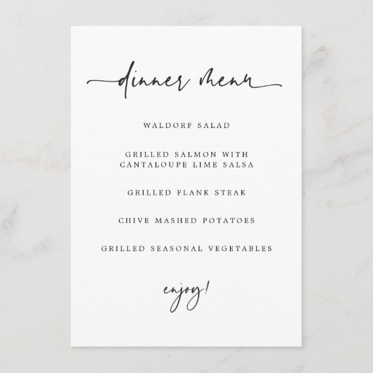 Aangepast menu voor flatcentje (Voorkant)