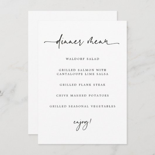 Aangepast menu voor flatcentje (Voorkant / Achterkant)