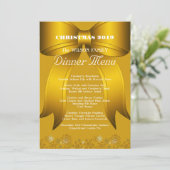 Aangepast menu voor goudkerstdinnen (Staand voorkant)