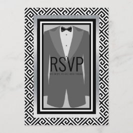 Aangepast menu voor zwarte en zilveren bachelor