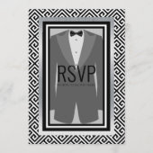 Aangepast menu voor zwarte en zilveren bachelor (Voorkant)