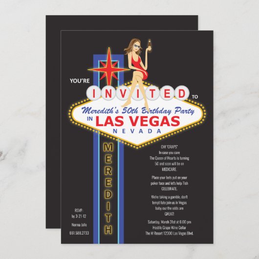 Aangepast - Meredith 50th Kaart (Voorkant / Achterkant)