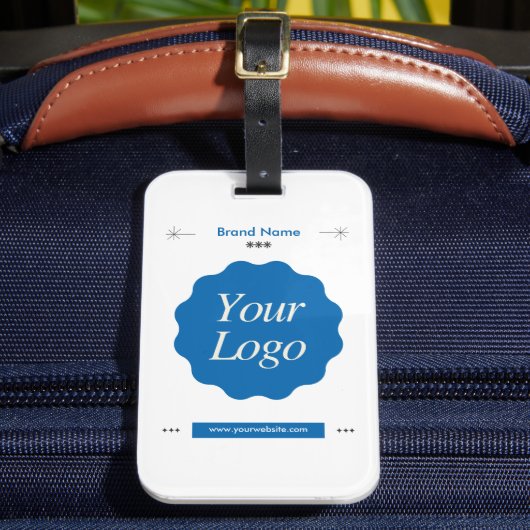 Aangepast merk Business Company | Moderne Logo Bagagelabel (Voorkant Insitu 2)
