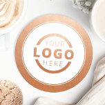 Aangepast merk Business Logo Gold Promo Roos Ronde Kartonnen Onderzetter<br><div class="desc">Creëer uw eigen gepersonaliseerd onderzetter met uw eigen bedrijf logo of douane afbeelding. Gepersonaliseerd promotionele onderzetters met uw zakelijke logo zijn geweldig voor zakelijke dinerevenementen of elke gebeurtenis waarbij de gebrandmerkte onderzetters ideaal zijn. Als u een restaurant, bar, cateringbedrijf, of andere voedsel en drankdienst hebt, is dit vooral een relevant...</div>