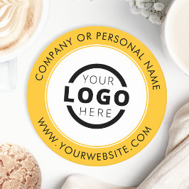 Aangepast merk Business Logo Promogeel Ronde Kartonnen Onderzetter