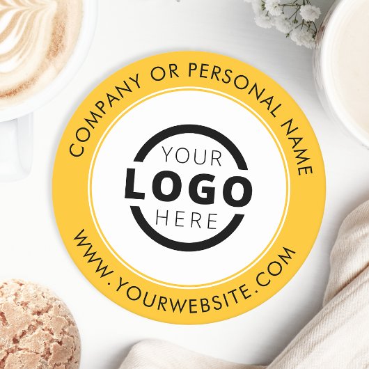 Aangepast merk Business Logo Promogeel Ronde Kartonnen Onderzetter