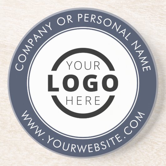 Aangepast merk Business Logo Promotion Blue Zandsteen Onderzetter (Voorkant)