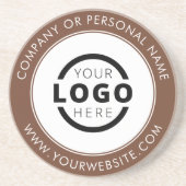 Aangepast merk Business Logo Promotion Brown Zandsteen Onderzetter (Voorkant)
