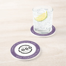 Aangepast merk Business Logo Promotion Paars Zandsteen Onderzetter