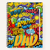 Aangepast merk DAD Gift - Comic Superhero Fun Name Notitieboek (Voorkant)