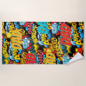 Aangepast merk DAD Gift - Comic Superhero Fun Name Strandlaken (Voorkant)