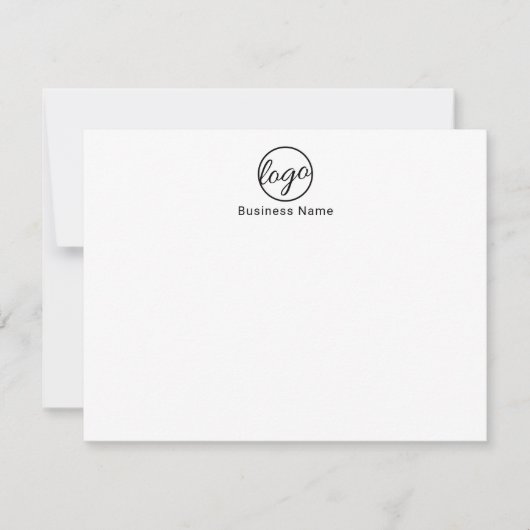 Aangepast merk Eenvoudig Bedrijf Logo Notitiekaartje (Voorkant)