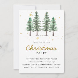 Aangepast merk Elegant Christmas Holiday Party Kaart