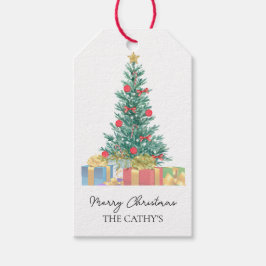Aangepast merk Elegant Merry Christmas Favor Cadeaulabel