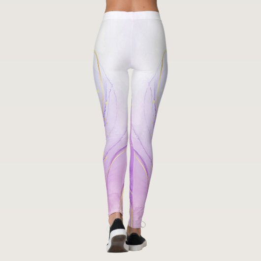 Aangepast merk Elegant Waterverf Boeket Design Leggings (Achterkant)