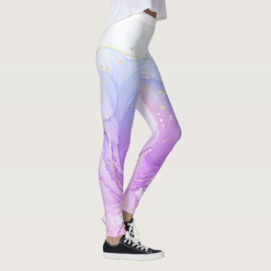 Aangepast merk Elegant Waterverf Boeket Design Leggings (Rechts)