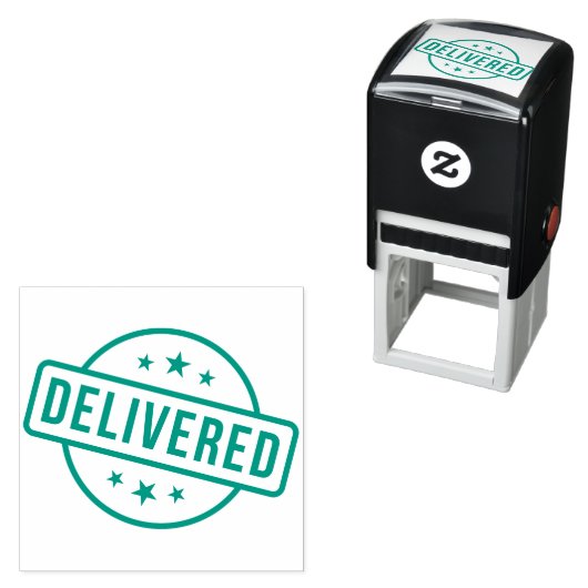 Aangepast merk GELEVERD | Basic Kantoor of Busines Zelfinktende Stempel (In situ)