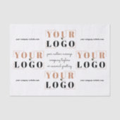 Aangepast merk logo bericht en website tissuepapier (Voorkant)