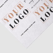 Aangepast merk logo bericht en website tissuepapier (Detail)