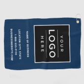 Aangepast merk Logo voor Navy Business Golfhanddoek (Horizontaal)