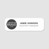 Aangepast merk Logo werknemer Magnetische of veili Naamplaatje (Voorkant)
