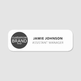 Aangepast merk Logo werknemer Magnetische of veili Naamplaatje