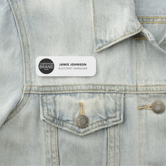 Aangepast merk Logo werknemer Magnetische of veili Naamplaatje (In situ)