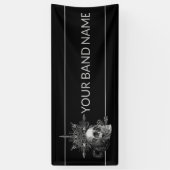 Aangepast merk Merch Rock Show Skull Metal Music G Spandoek (Verticaal)