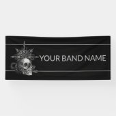 Aangepast merk Merch Rock Show Skull Metal Music G Spandoek (Horizontaal)