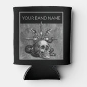 Aangepast merk Merch Skull Rock Musician Metal Mus Blikjeskoeler (Voorkant)