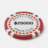 Aangepast merk Monte Carlo Smooth $25000 14 Gram Poker Chips (Enkel)