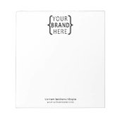 Aangepast merk of Logo bedrijf Notitieblok (Voorkant)