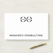 Aangepast merk Post-it Note Company Name and Logo (Op bureau)