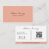 Aangepast merk QR Code Event Planner Visitekaartje (Voorkant / Achterkant)